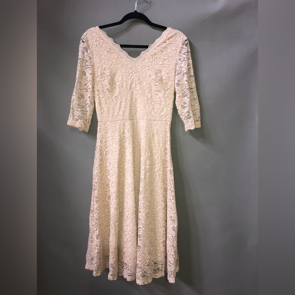 Dresses & Skirts - NWT Long-Sleeve A-Line Lace Dress Sz Small
